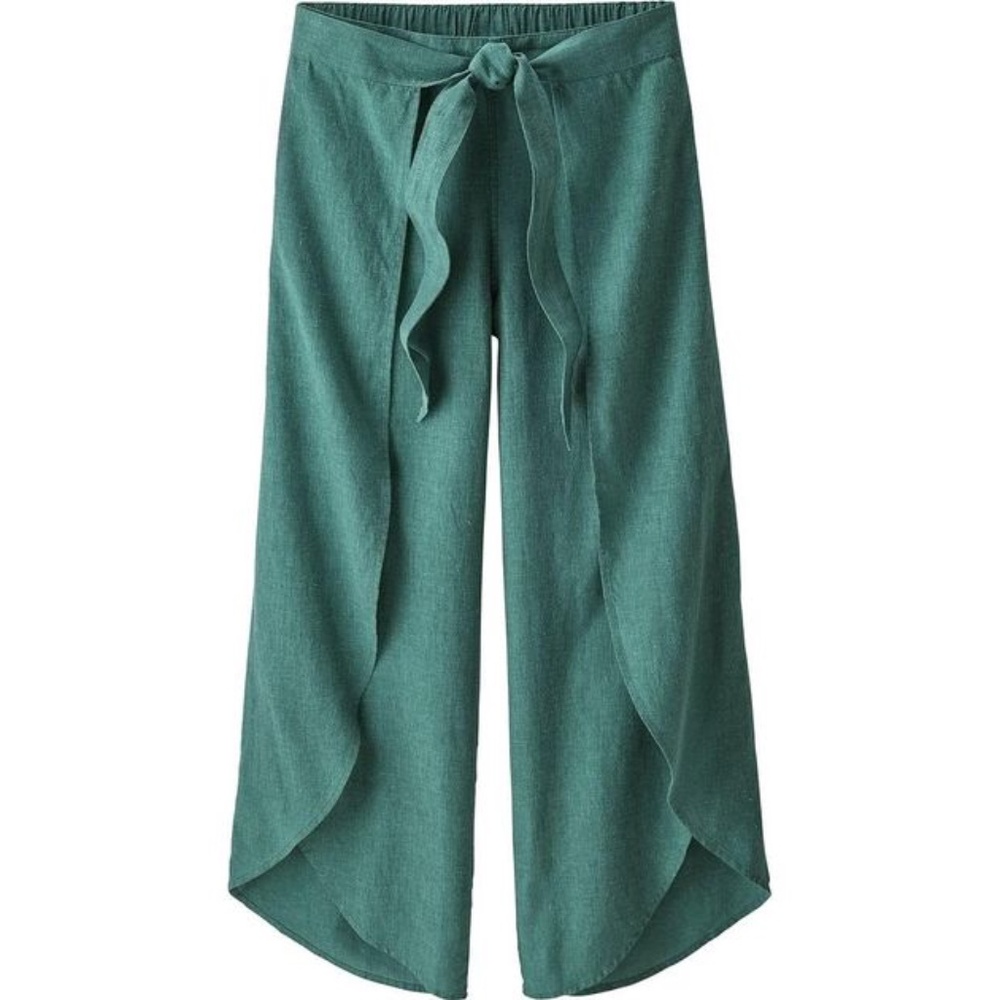 Patagonia Garden Island Hemp Pants | Women’s Medium | Teal Blue